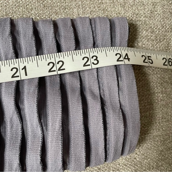 Clara Sunwoo Dove Grey Boutique Metallic Sheer Double Zip Tiered Top Jacket Fun - Picture 12 of 16